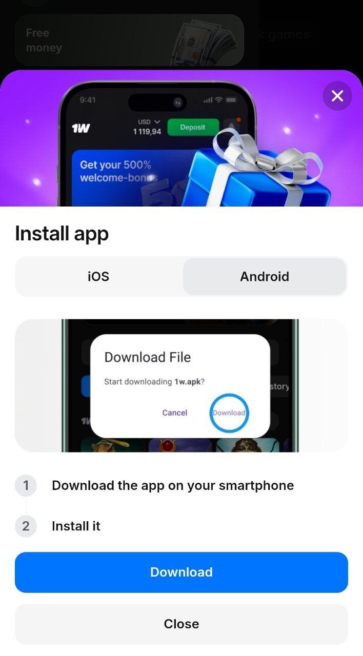 Download the App on Android